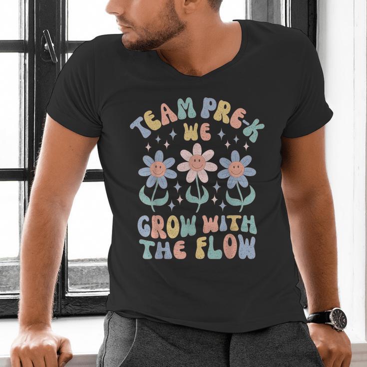 Preschool Teacher Appreciation Team Pre-K Grow With The Flow Men's V-Neck T-Shirt, gift for family, gift for coworker Preschool Teacher Appreciation Team Pre-K Grow With The Flow Men's V-Neck T-Shirt, gift for family, gift for coworker