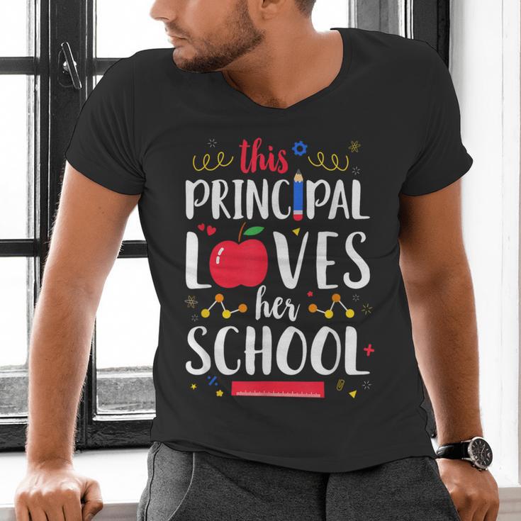 This Principal Loves Her School Teacher Appreciation Men's V-Neck T-Shirt, gift for family, gift for coworker This Principal Loves Her School Teacher Appreciation Men's V-Neck T-Shirt, gift for family, gift for coworker