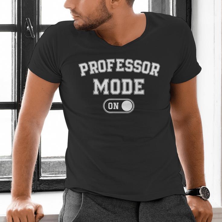 Professor Mode On Academic Educator Teacher Men's V-Neck T-Shirt, gift for family, gift for coworker