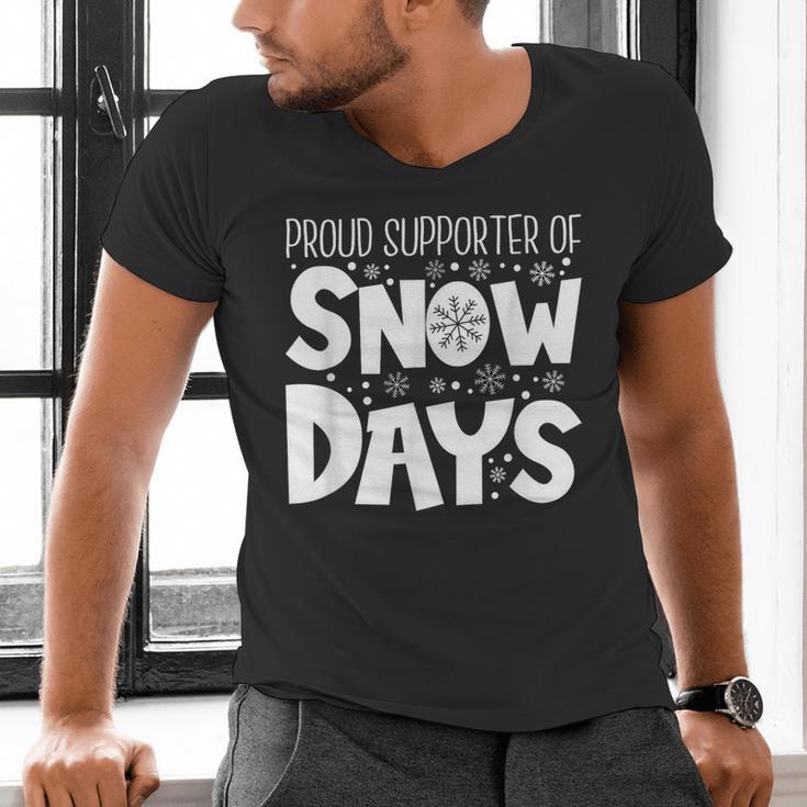 Proud Supporter Of Snow Days Teacher Christmas Men Women Men's V-Neck T-Shirt, gift for family, gift for coworker
