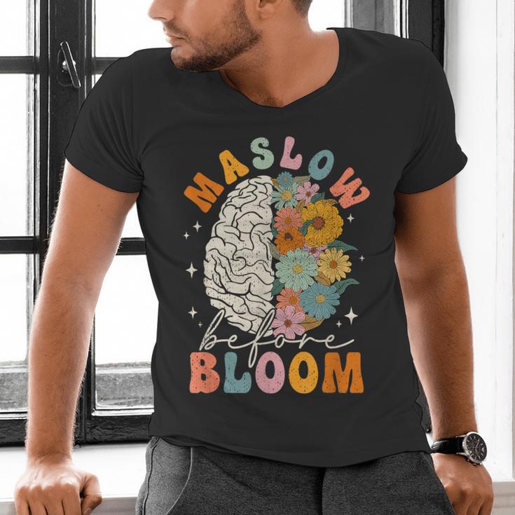 Psychologist Maslow Before Bloom Sped Teacher Classroom Men's V-Neck T-Shirt, gift for family, gift for coworker