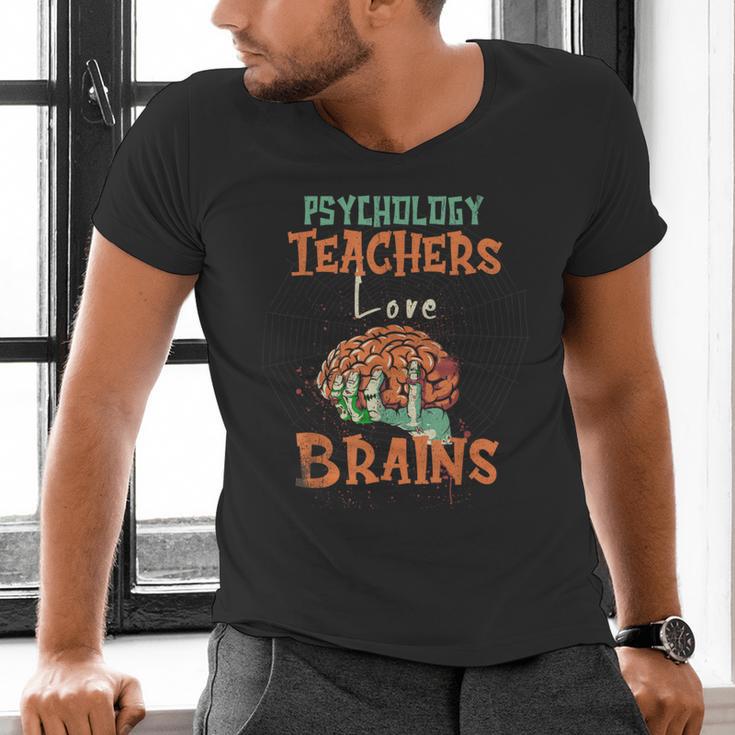 Psychology Teachers Love Brains Halloween For Psychologists Men Women Men's V-Neck T-Shirt, gift for family, gift for coworker Psychology Teachers Love Brains Halloween For Psychologists Men Women Men's V-Neck T-Shirt, gift for family, gift for coworker