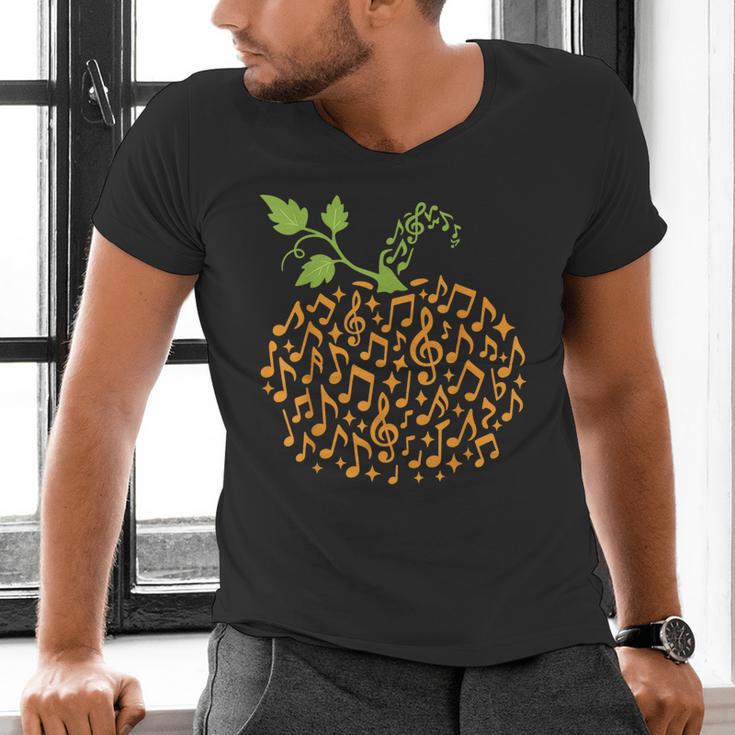 Pumpkin Music Notes Fall Teacher Autumn Halloween Men's V-Neck T-Shirt, gift for family, gift for coworker Pumpkin Music Notes Fall Teacher Autumn Halloween Men's V-Neck T-Shirt, gift for family, gift for coworker