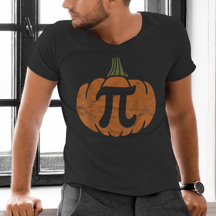 Pumpkin Pi Math Teacher Halloween Thanksgiving Day Costume Men Women Kids Men's V-Neck T-Shirt, gift for family, gift for coworker