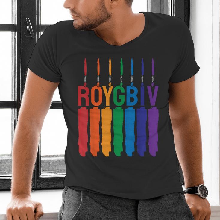 Rainbow Roygbiv Kids Artist Costume Art Teacher Men's V-Neck T-Shirt, gift for family, gift for coworker Rainbow Roygbiv Kids Artist Costume Art Teacher Men's V-Neck T-Shirt, gift for family, gift for coworker