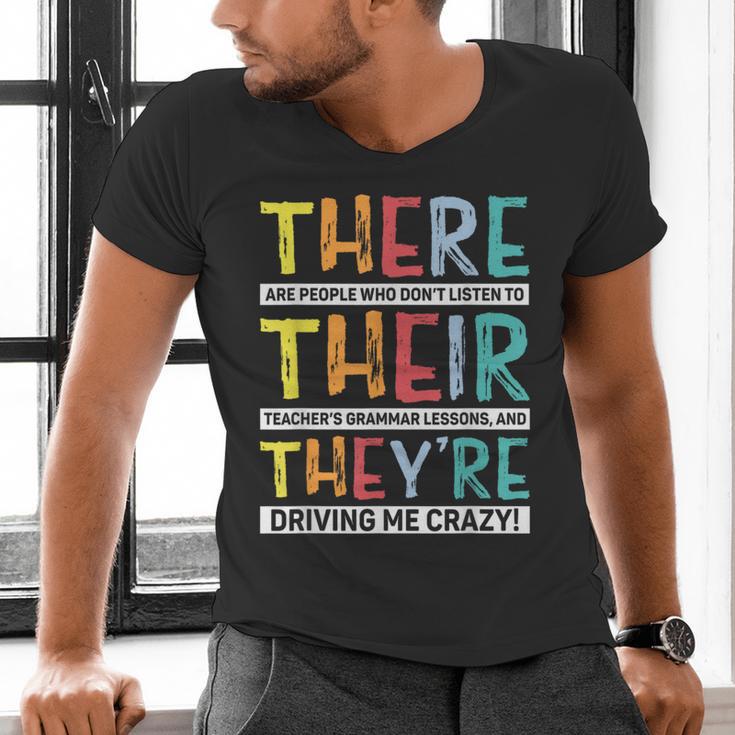 There Their They’Re Grammar Joke For English Teacher Student Men's V-Neck T-Shirt, English Teacher Shirts, gift for family, gift for coworker