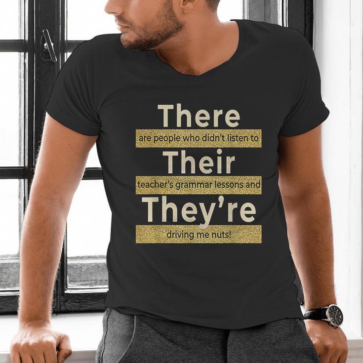 There Their They'Re T Shirt English Grammar Teacher For Men Women Men's V-Neck T-Shirt, English Teacher Shirts, gift for family, gift for coworker There Their They'Re T Shirt English Grammar Teacher For Men Women Men's V-Neck T-Shirt, English Teacher Shirts, gift for family, gift for coworker