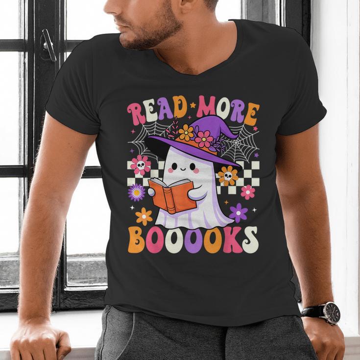 Read More Books Ghost Reading Book Teacher Halloween Men's V-Neck T-Shirt, gift for family, gift for coworker Read More Books Ghost Reading Book Teacher Halloween Men's V-Neck T-Shirt, gift for family, gift for coworker