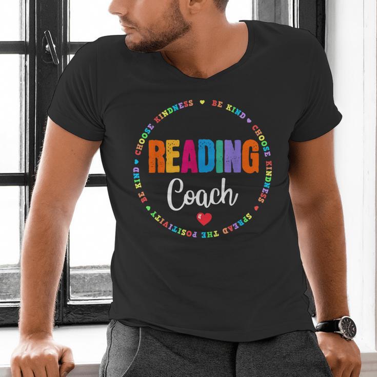 Reading Coach Teacher Interventionist Specialist Literacy Men's V-Neck T-Shirt, gift for family, gift for coworker Reading Coach Teacher Interventionist Specialist Literacy Men's V-Neck T-Shirt, gift for family, gift for coworker