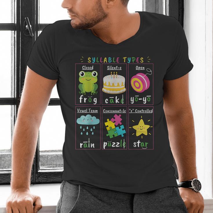 Reading Teacher Syllable Types Phonics Phonemic Awareness Men's V-Neck T-Shirt, gift for family, gift for coworker Reading Teacher Syllable Types Phonics Phonemic Awareness Men's V-Neck T-Shirt, gift for family, gift for coworker