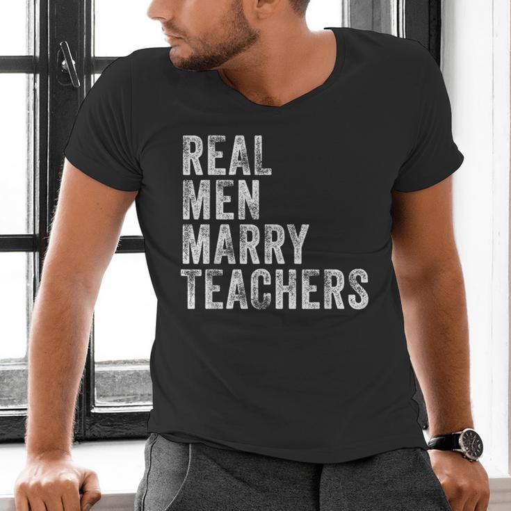 Real Men Marry Teachers Future Husband Wife Engagement Men's V-Neck T-Shirt, gift for family, gift for coworker Real Men Marry Teachers Future Husband Wife Engagement Men's V-Neck T-Shirt, gift for family, gift for coworker
