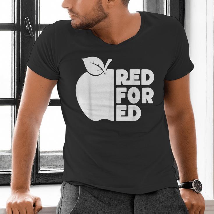 Red For Ed Teacher Support Public Education For Men Women Kids Men's V-Neck T-Shirt, gift for family, gift for coworker