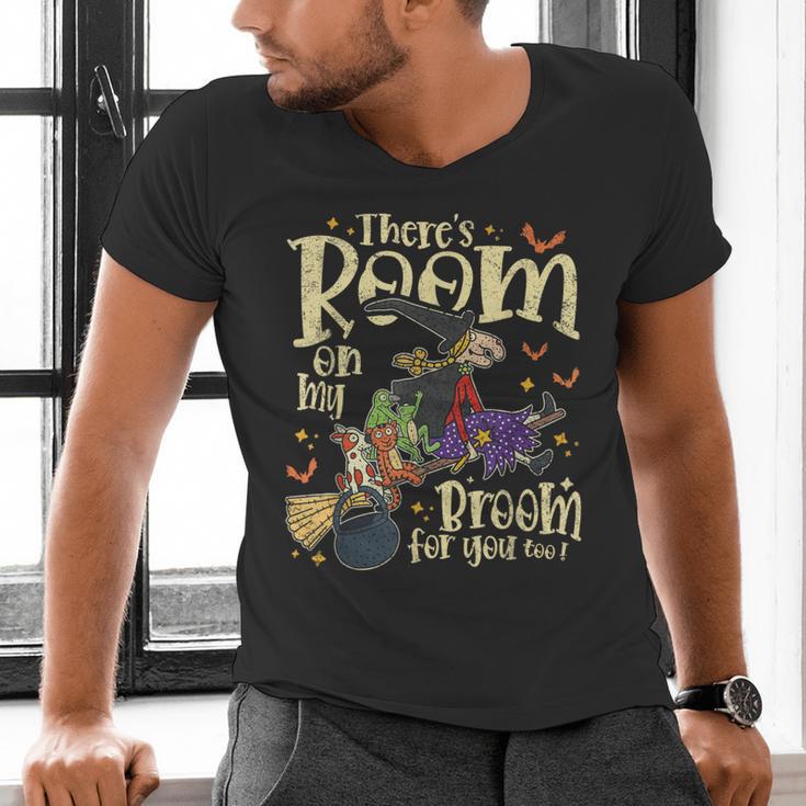 There's Room On My Broom For You Too Teacher Halloween Men's V-Neck T-Shirt, gift for family, gift for coworker There's Room On My Broom For You Too Teacher Halloween Men's V-Neck T-Shirt, gift for family, gift for coworker