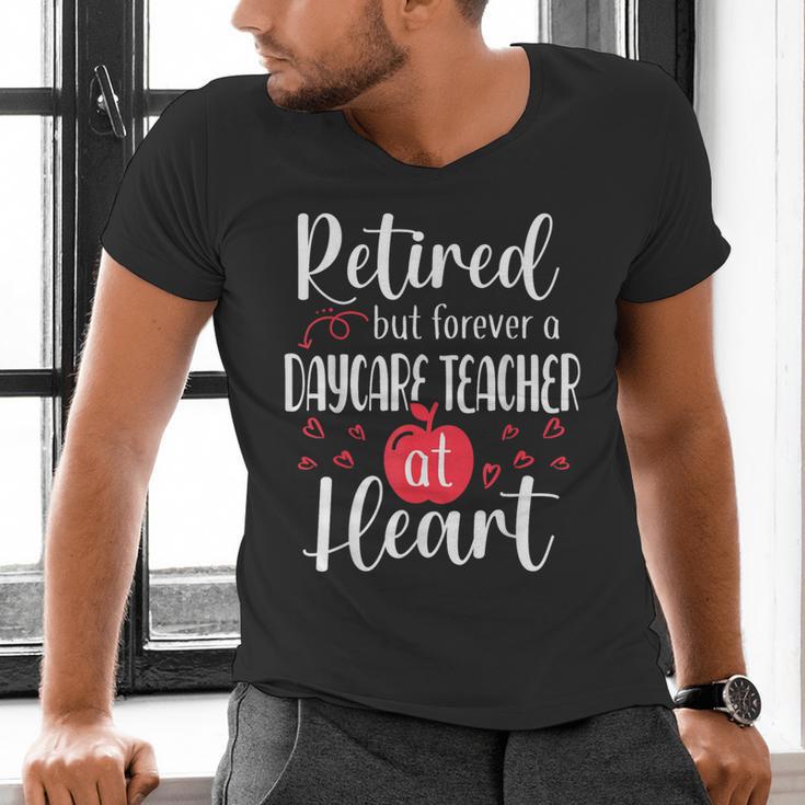 Retired Daycare Teacher Retirement For Daycare Teacher Men's V-Neck T-Shirt, gift for family, gift for coworker Retired Daycare Teacher Retirement For Daycare Teacher Men's V-Neck T-Shirt, gift for family, gift for coworker