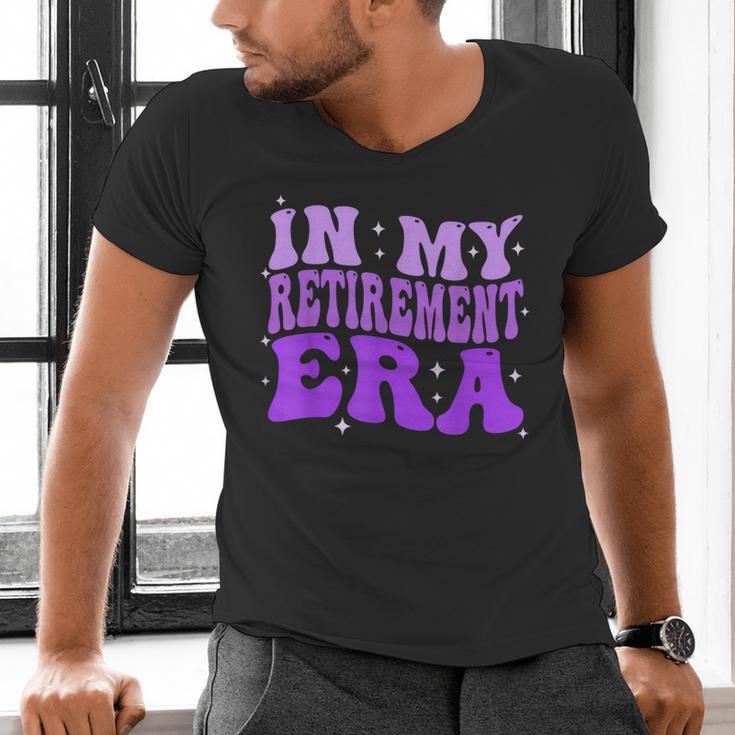In My Retirement Era Groovy Retired Teacher 2025 Women Men's V-Neck T-Shirt, Groovy Teacher Shirts, gift for family, gift for coworker In My Retirement Era Groovy Retired Teacher 2025 Women Men's V-Neck T-Shirt, Groovy Teacher Shirts, gift for family, gift for coworker