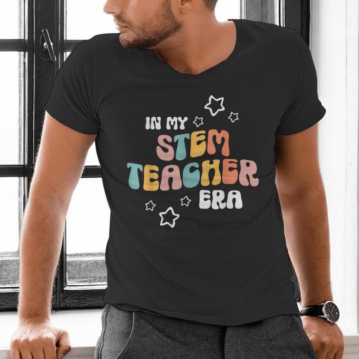 Retro Boho Math Science Professor In My STEM Teacher Era Men's V-Neck T-Shirt, Science Teacher Shirts, gift for family, gift for coworker
