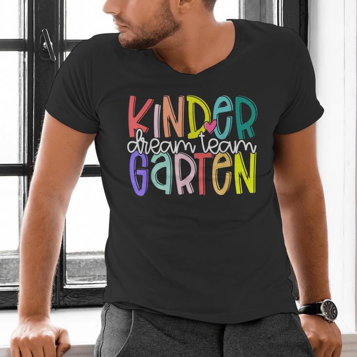 Retro Kindergarten Dream Team Back To School Teacher Kids Men's V-Neck T-Shirt, gift for family, gift for coworker Retro Kindergarten Dream Team Back To School Teacher Kids Men's V-Neck T-Shirt, gift for family, gift for coworker