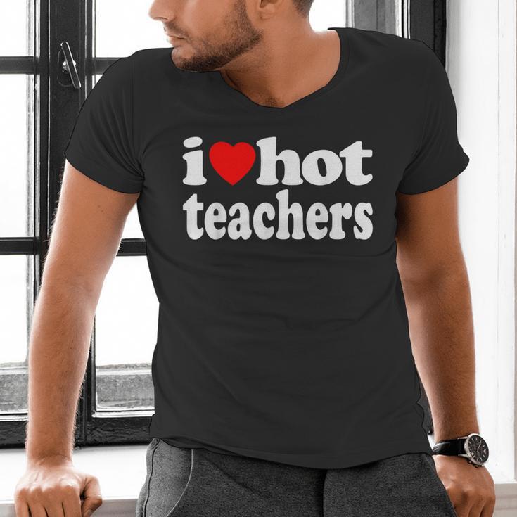 Retro I Love Hot Teachers Vintage I Heart Hot Teacher Men Women Girls Kids Men's V-Neck T-Shirt, gift for family, gift for coworker