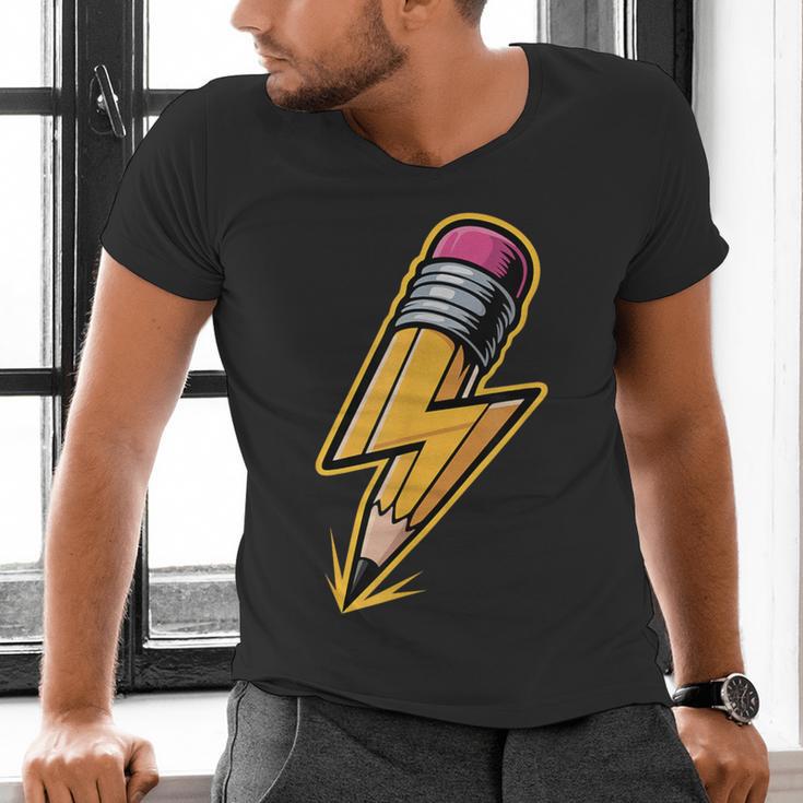 Retro Pencil Pencil Back To School Teacher Student Men's V-Neck T-Shirt, gift for family, gift for coworker Retro Pencil Pencil Back To School Teacher Student Men's V-Neck T-Shirt, gift for family, gift for coworker