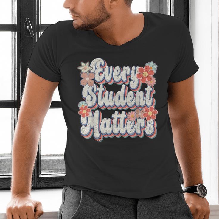 Retro Vintage Every Student Matters Teacher Paraprofessional Men's V-Neck T-Shirt, gift for family, gift for coworker Retro Vintage Every Student Matters Teacher Paraprofessional Men's V-Neck T-Shirt, gift for family, gift for coworker