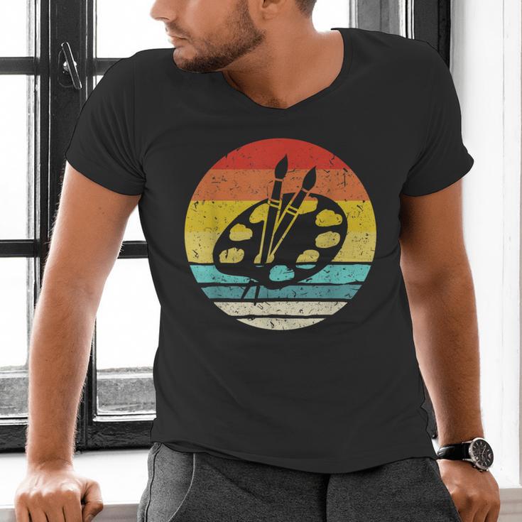 Retro Vintage Paint Palette Costume Artist Art Teacher Men Women Men's V-Neck T-Shirt, gift for family, gift for coworker Retro Vintage Paint Palette Costume Artist Art Teacher Men Women Men's V-Neck T-Shirt, gift for family, gift for coworker
