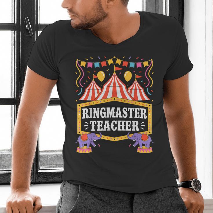 Ringmaster Teacher Circus Party Ringmaster Carnival Men's V-Neck T-Shirt, gift for family, gift for coworker Ringmaster Teacher Circus Party Ringmaster Carnival Men's V-Neck T-Shirt, gift for family, gift for coworker