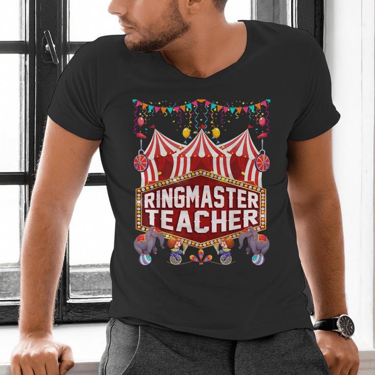 Ringmaster Teacher Costume – Carnival Birthday Style Men's V-Neck T-Shirt, gift for family, gift for coworker Ringmaster Teacher Costume – Carnival Birthday Style Men's V-Neck T-Shirt, gift for family, gift for coworker