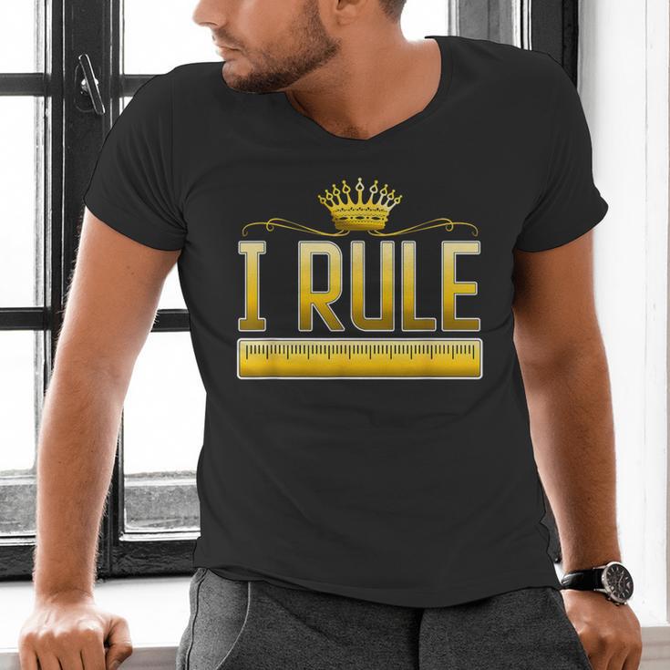 I Rule Math Ruler Mathematics Pun Math Teacher Men Women Girls Kids Men's V-Neck T-Shirt, gift for family, gift for coworker I Rule Math Ruler Mathematics Pun Math Teacher Men Women Girls Kids Men's V-Neck T-Shirt, gift for family, gift for coworker