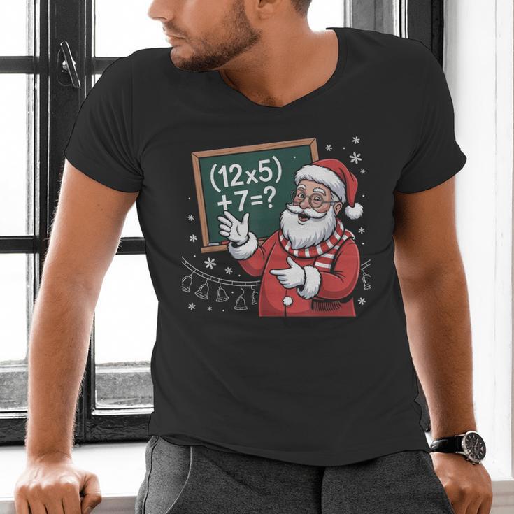 Santa Teacher 67 Math Christmas Xmas Holiday Number 67 Men's V-Neck T-Shirt, gift for family, gift for coworker Santa Teacher 67 Math Christmas Xmas Holiday Number 67 Men's V-Neck T-Shirt, gift for family, gift for coworker