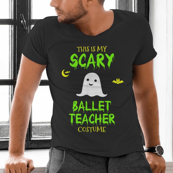 Scary Ballet Teacher Costume Halloween Lazy Easy Men's V-Neck T-Shirt, gift for family, gift for coworker Scary Ballet Teacher Costume Halloween Lazy Easy Men's V-Neck T-Shirt, gift for family, gift for coworker