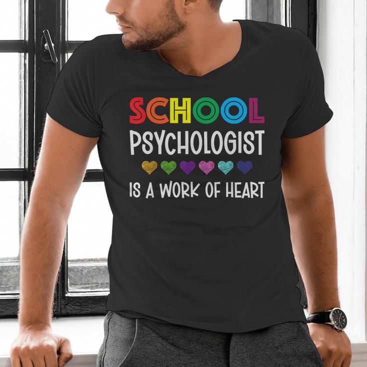 School Psychologist Is a Work Of Heart Teacher LSSP Doctor Men's V-Neck T-Shirt, gift for family, gift for coworker School Psychologist Is a Work Of Heart Teacher LSSP Doctor Men's V-Neck T-Shirt, gift for family, gift for coworker
