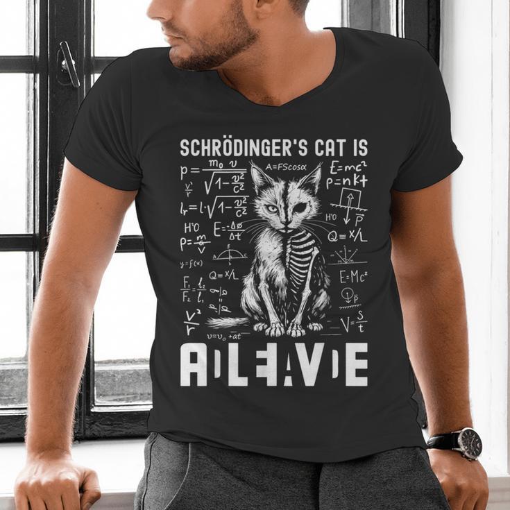 Schrodinger's Cat Dead And Alive Physics Teacher Men's V-Neck T-Shirt, gift for family, gift for coworker