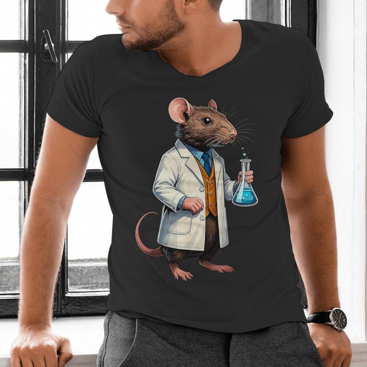 Science Rat Lab Science Scientist Mouse Teacher Chemistry Men's V-Neck T-Shirt, Science Teacher Shirts, gift for family, gift for coworker