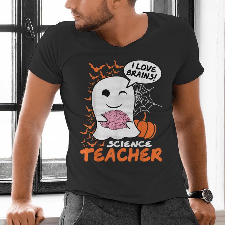 Science Teacher Cute Ghost Halloween Teacher Men Women Men's V-Neck T-Shirt, Science Teacher Shirts, gift for family, gift for coworker Science Teacher Cute Ghost Halloween Teacher Men Women Men's V-Neck T-Shirt, Science Teacher Shirts, gift for family, gift for coworker