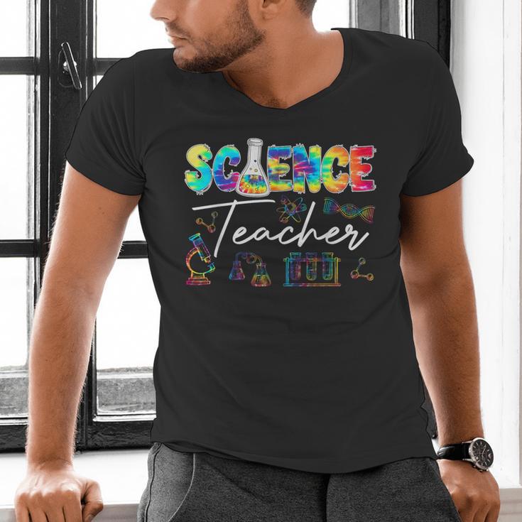 Science Teacher Tie Dye First Day Of School Back To School Men Women Girls Kids Men's V-Neck T-Shirt, Science Teacher Shirts, gift for family, gift for coworker