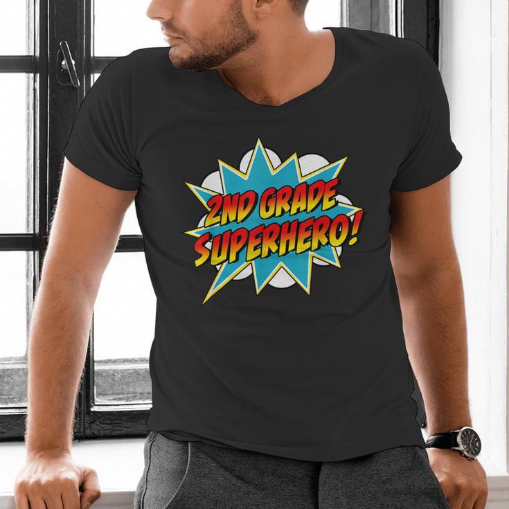 Second Grade Superhero Teacher Student 2nd Grade Comic Retro Men's V-Neck T-Shirt, 2nd Grade Teacher Shirts, gift for family, gift for coworker Second Grade Superhero Teacher Student 2nd Grade Comic Retro Men's V-Neck T-Shirt, 2nd Grade Teacher Shirts, gift for family, gift for coworker
