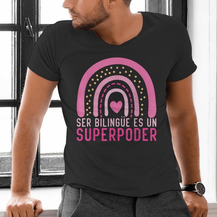 Ser Bilingue Es Un Superpoder Spanish Teacher Esl Teacher Men's V-Neck T-Shirt, Esl Teacher Shirts, gift for family, gift for coworker Ser Bilingue Es Un Superpoder Spanish Teacher Esl Teacher Men's V-Neck T-Shirt, Esl Teacher Shirts, gift for family, gift for coworker