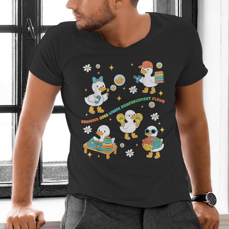 Silly Goose Behavior Analyst RBT ABA Therapy SPED Teacher Men's V-Neck T-Shirt, gift for family, gift for coworker