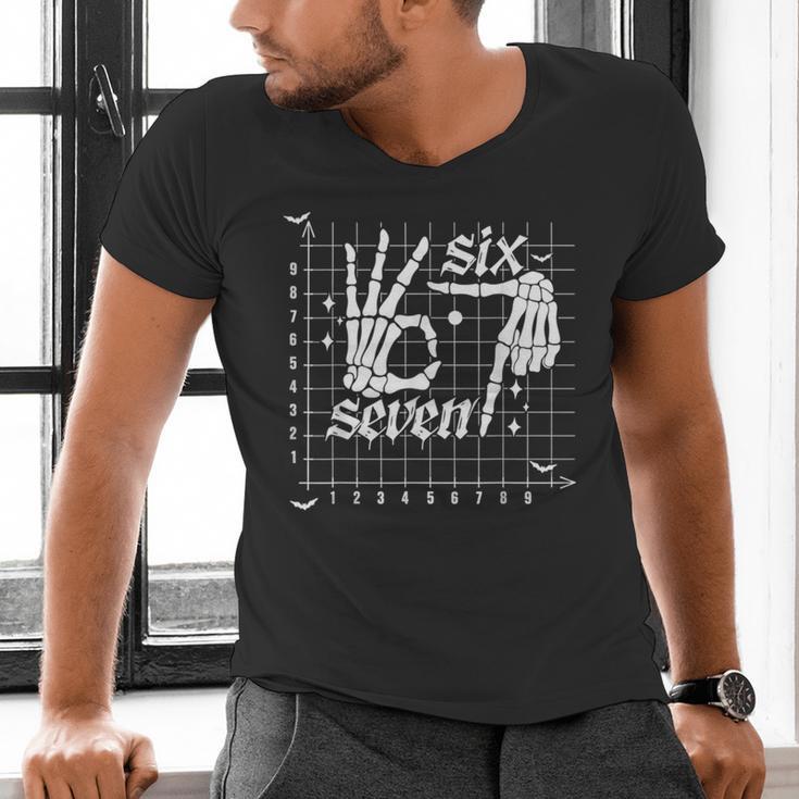 Six Seven Coordinate 67 Skeleton Math Teacher 67 Men's V-Neck T-Shirt, gift for family, gift for coworker Six Seven Coordinate 67 Skeleton Math Teacher 67 Men's V-Neck T-Shirt, gift for family, gift for coworker