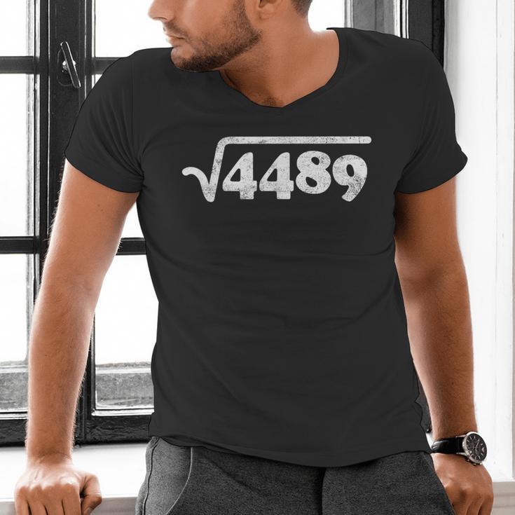 Sixty Seven 67 Meme Square Root 4489 Slang Math Teacher Men's V-Neck T-Shirt, gift for family, gift for coworker