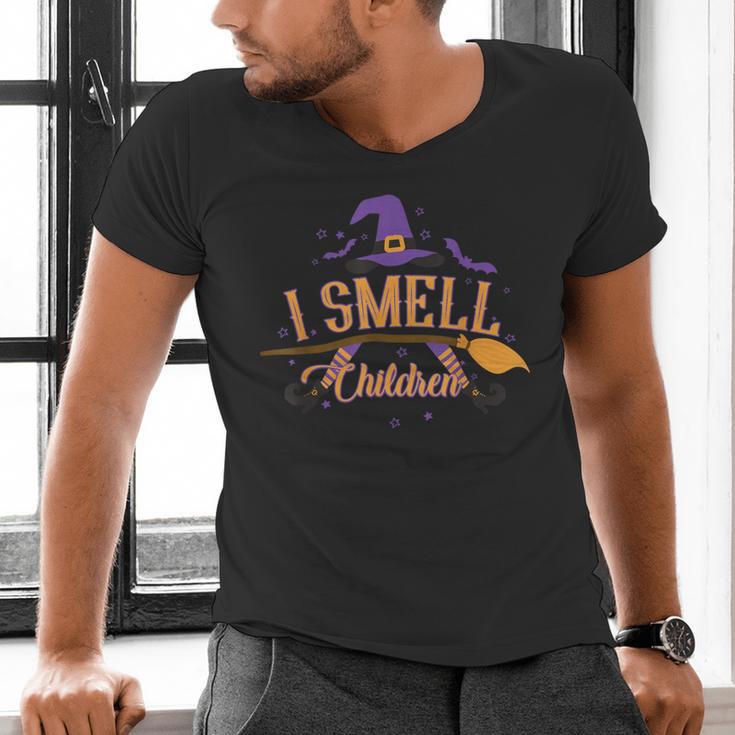 I Smell Children Wicked Cute Kindergarten Teacher Halloween Men's V-Neck T-Shirt, gift for family, gift for coworker