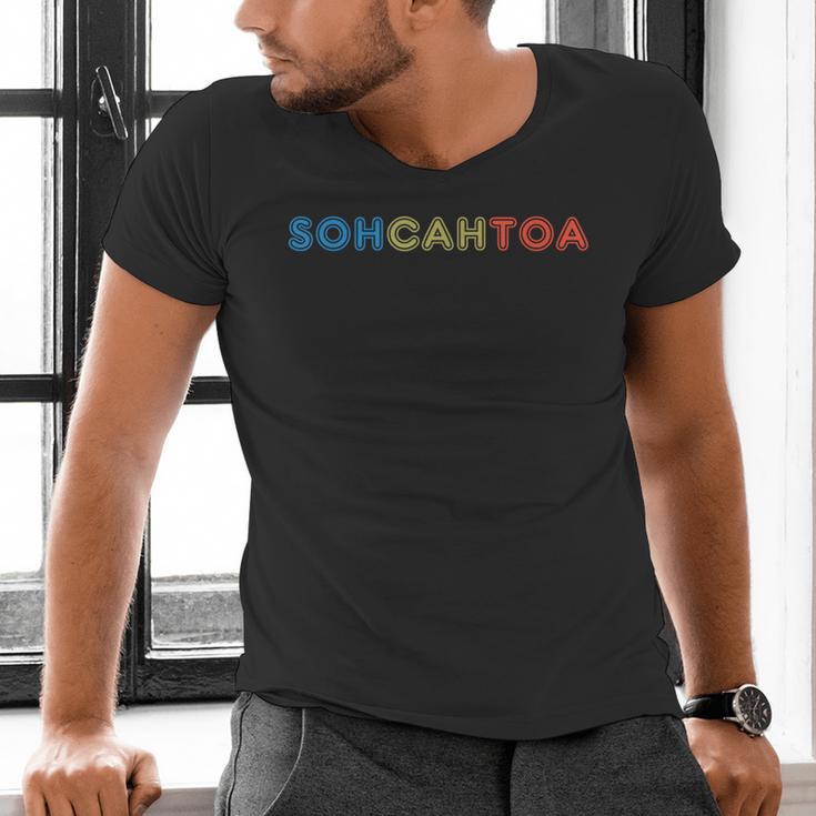 SOHCAHTOA Math For Teacher Student SOH CAH TOA Trig Men's V-Neck T-Shirt, gift for family, gift for coworker