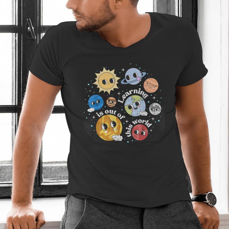 Solar System Learning Is Out Of This World Science Teacher Men's V-Neck T-Shirt, Science Teacher Shirts, gift for family, gift for coworker Solar System Learning Is Out Of This World Science Teacher Men's V-Neck T-Shirt, Science Teacher Shirts, gift for family, gift for coworker