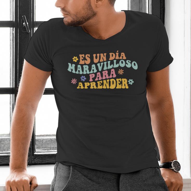 Spanish Teacher Dual Language Bilingual Teacher Cute Preppy Men's V-Neck T-Shirt, gift for family, gift for coworker Spanish Teacher Dual Language Bilingual Teacher Cute Preppy Men's V-Neck T-Shirt, gift for family, gift for coworker