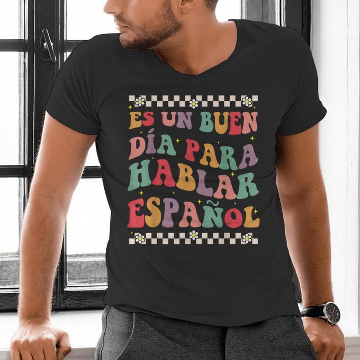 Spanish Teacher Maestra Hablar EspañOl Bilingual Teacher Men's V-Neck T-Shirt, gift for family, gift for coworker Spanish Teacher Maestra Hablar EspañOl Bilingual Teacher Men's V-Neck T-Shirt, gift for family, gift for coworker