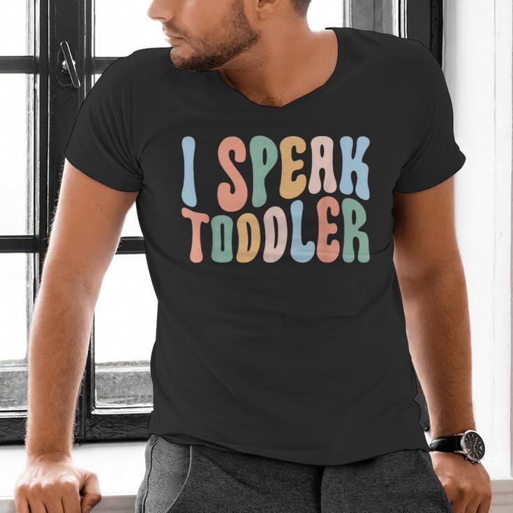 I Speak Toddler Teacher Pre School Back To School First Day Men's V-Neck T-Shirt, gift for family, gift for coworker I Speak Toddler Teacher Pre School Back To School First Day Men's V-Neck T-Shirt, gift for family, gift for coworker