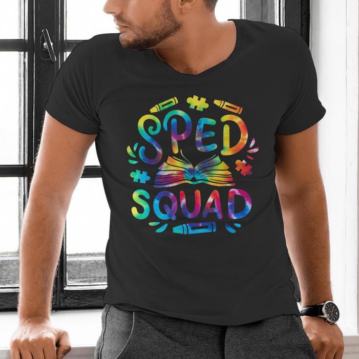 Special Education Teacher Sped Squad SPED Teacher Tie Dye Men's V-Neck T-Shirt, gift for family, gift for coworker Special Education Teacher Sped Squad SPED Teacher Tie Dye Men's V-Neck T-Shirt, gift for family, gift for coworker