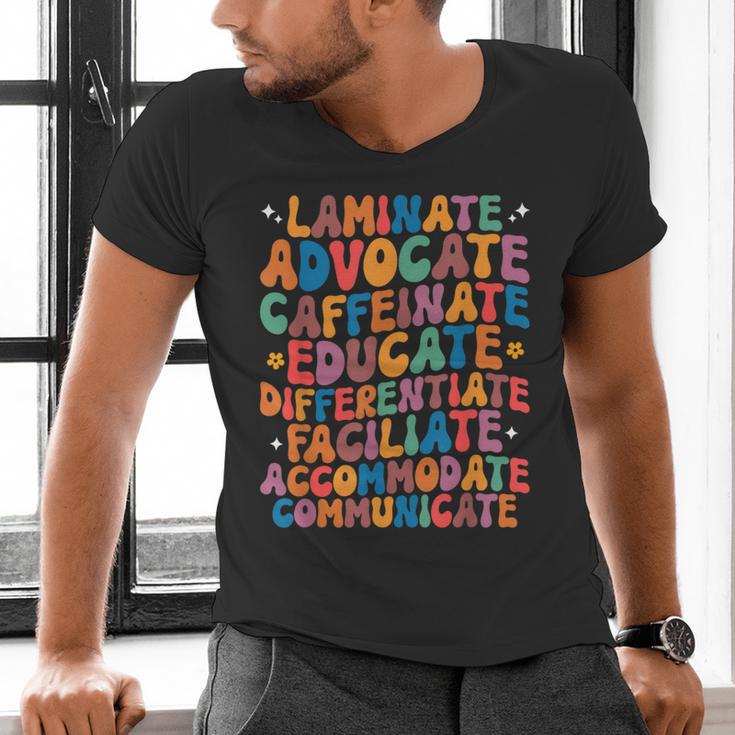 Sped Caffeinate Advocate Laminate Educate Teacher Men Women Kids Men's V-Neck T-Shirt, gift for family, gift for coworker Sped Caffeinate Advocate Laminate Educate Teacher Men Women Kids Men's V-Neck T-Shirt, gift for family, gift for coworker