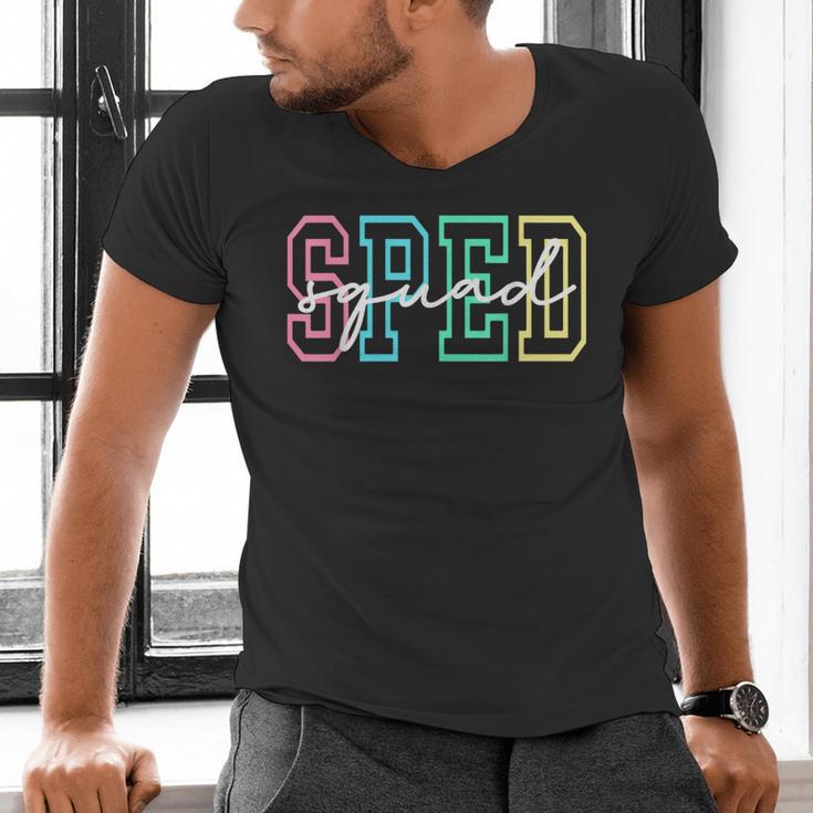 SPED Squad Team SPED Teacher Special Education Teacher Men's V-Neck T-Shirt, gift for family, gift for coworker SPED Squad Team SPED Teacher Special Education Teacher Men's V-Neck T-Shirt, gift for family, gift for coworker