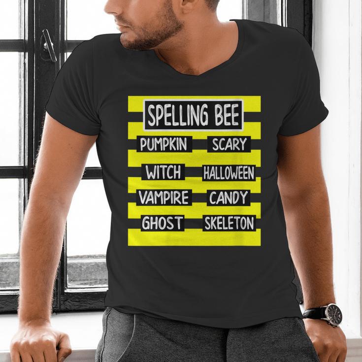 Spelling Bee Pun Halloween Costume For Teachers Men's V-Neck T-Shirt, gift for family, gift for coworker